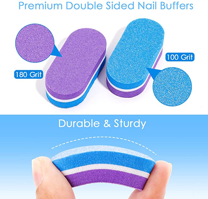 Nail Buffer Block 7 Sides Nail File Manicure Nail Sanding Nail Art Pedicure  Tool | eBay